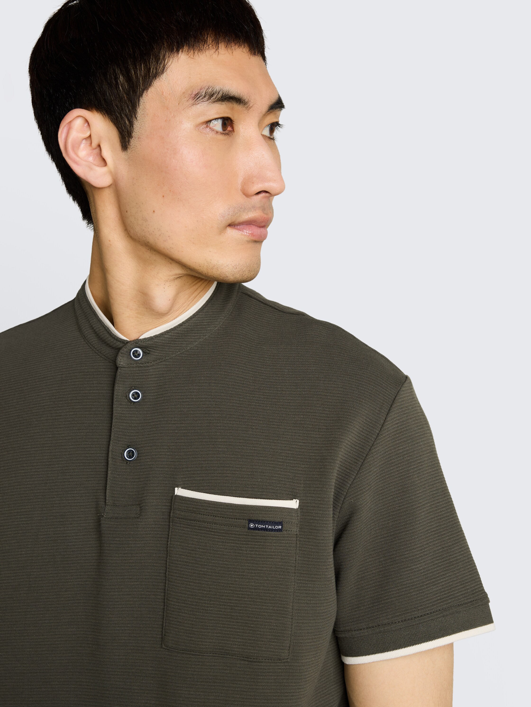 Poloshirt met borstzak - leaf_green_ottoman - 