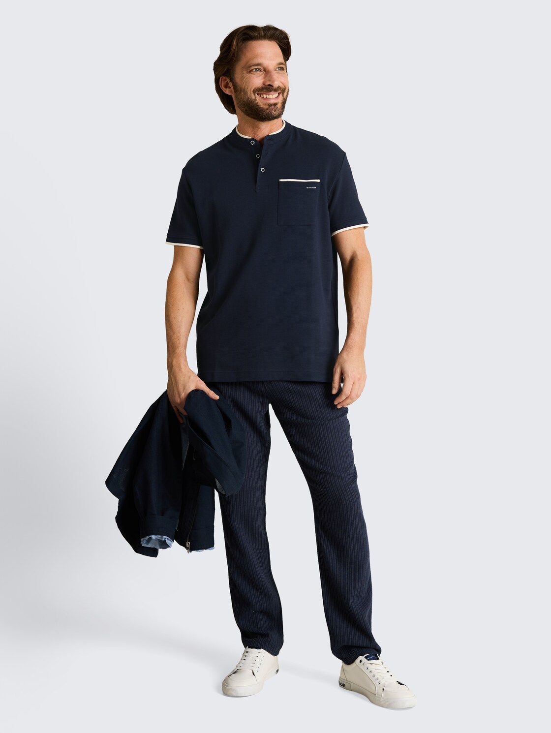 Poloshirt mit Brusttasche - sky captain blue ottoman