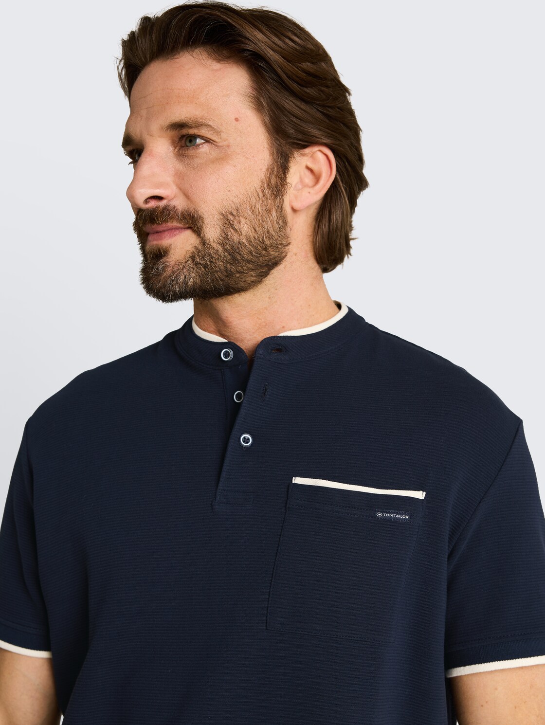 Poloshirt mit Brusttasche - sky captain blue ottoman
