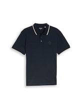 Ausgewählt, Jersey Poloshirt mit Logo-Badge von Tom Tailor, blau