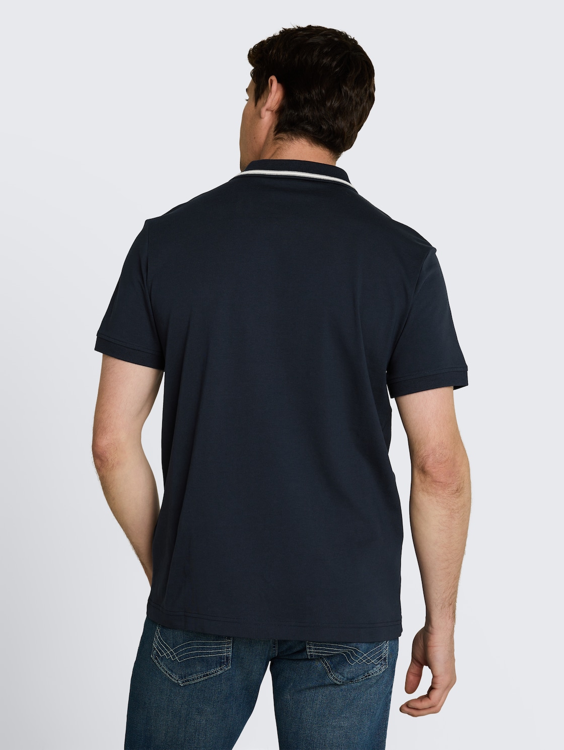 Jersey Poloshirt mit Logo-Badge - sky captain blue