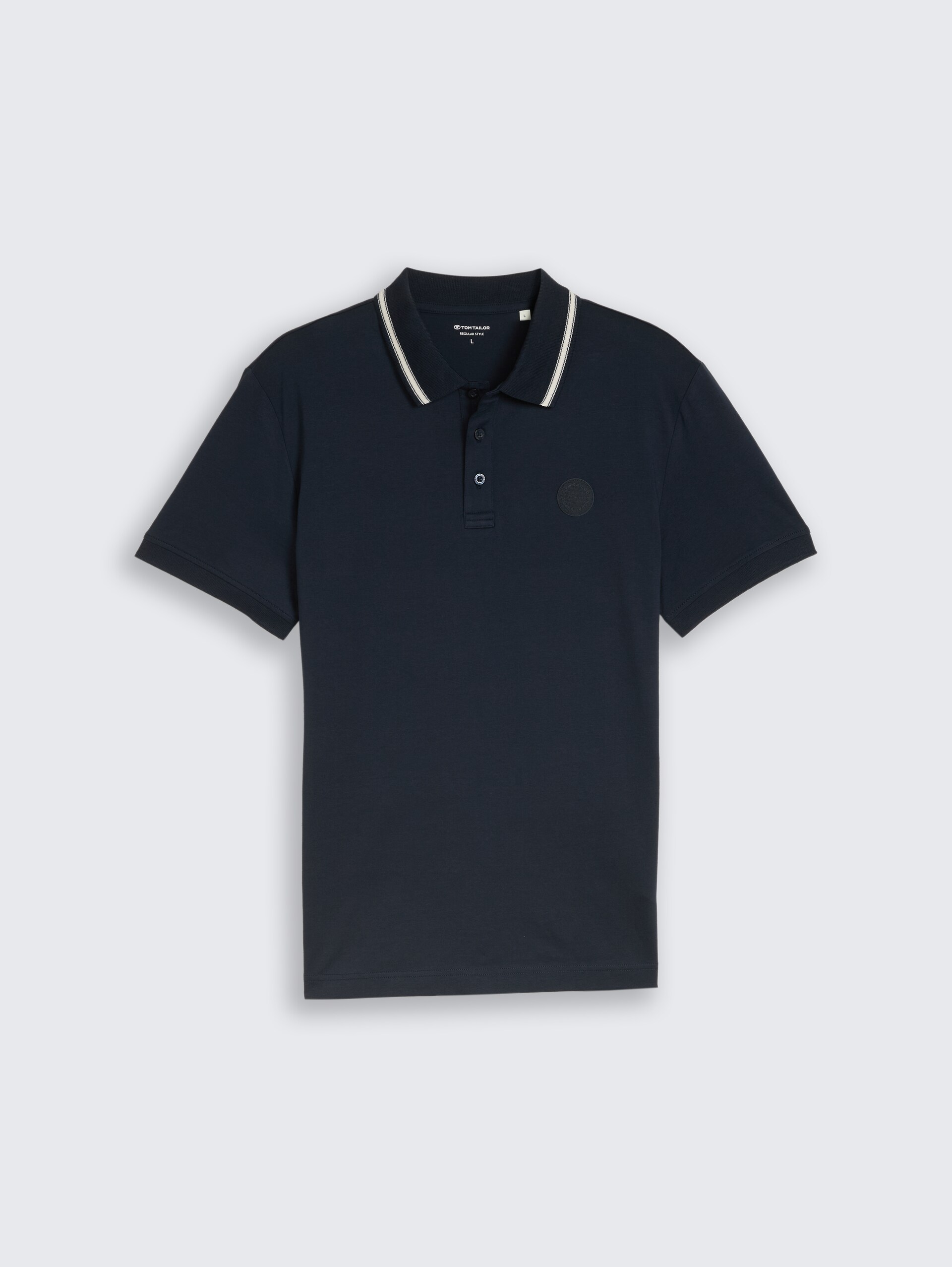 Jersey Poloshirt mit Logo-Badge - sky captain blue
