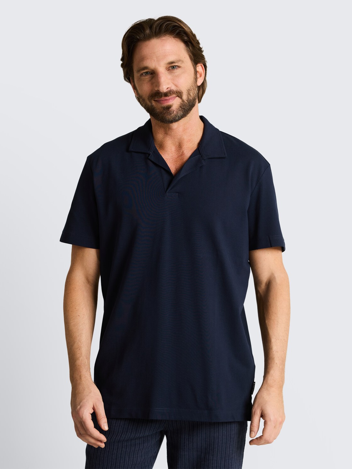 Resort Poloshirt aus Piqué - sky captain blue