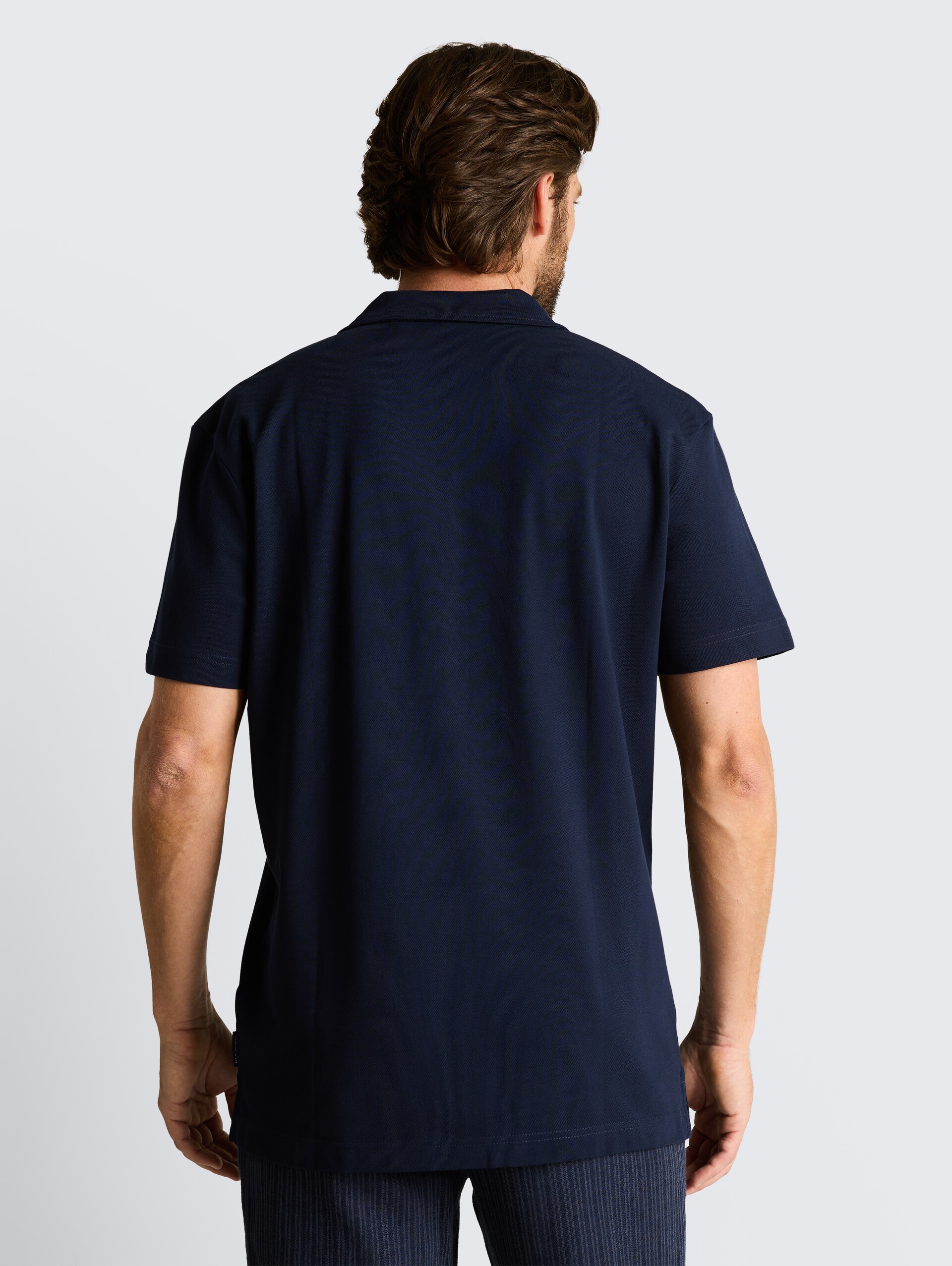 Resort Poloshirt aus Piqué - sky captain blue