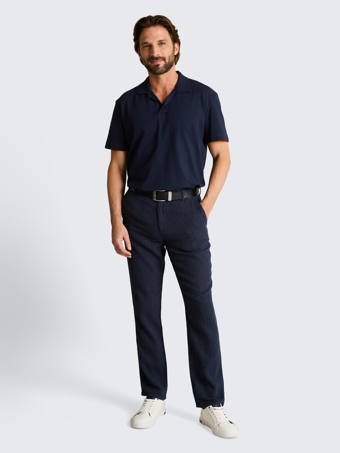 Resort Poloshirt aus Piqué - sky captain blue