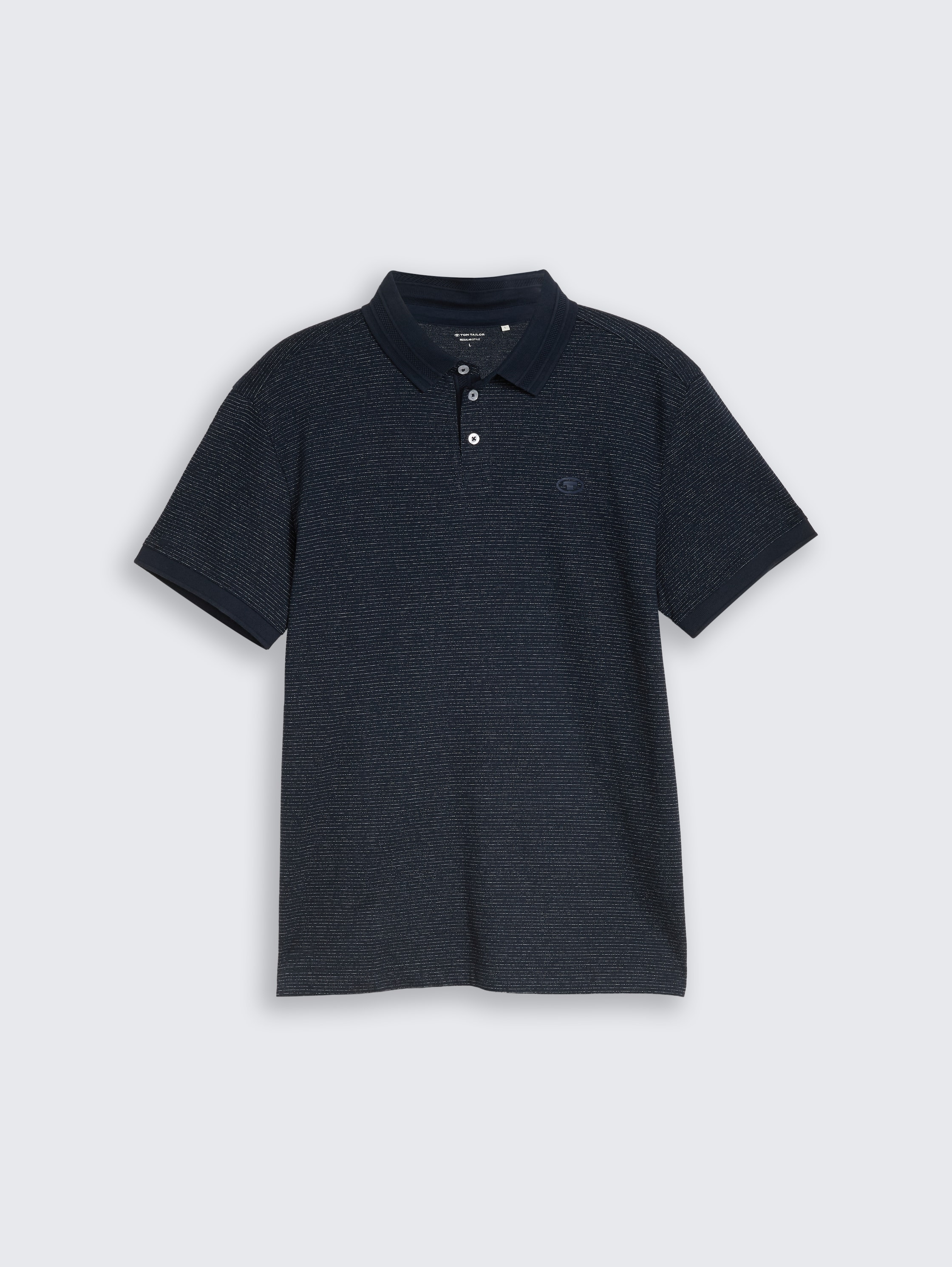 Poloshirt mit Logo-Print - white_navy_inject_stripe - 