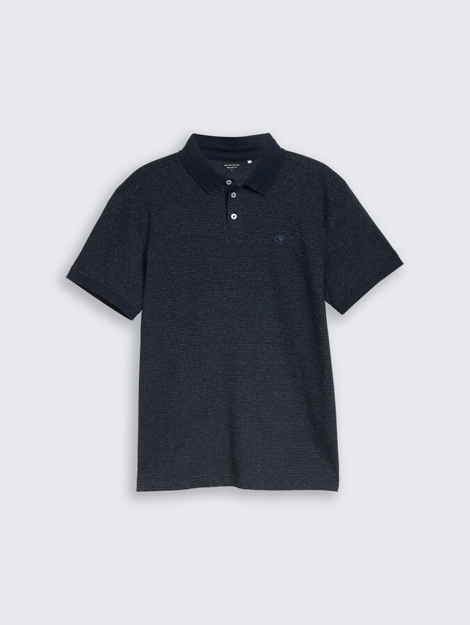 Poloshirt mit Logo-Print von Men, white navy inject stripe