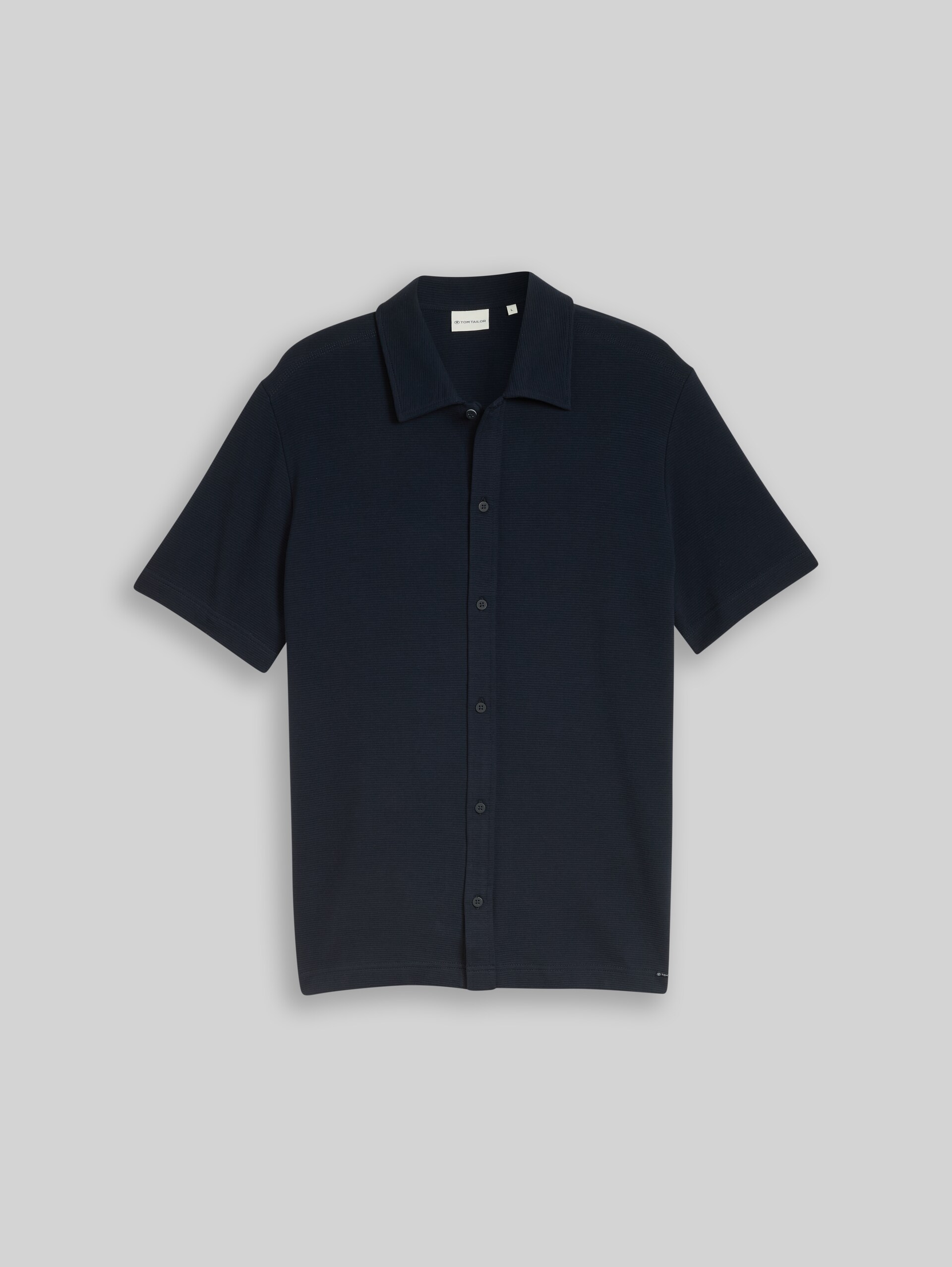 Regular Fit Hemd aus Jersey - sky captain blue ottoman - Vorder-Produkt-Ansicht