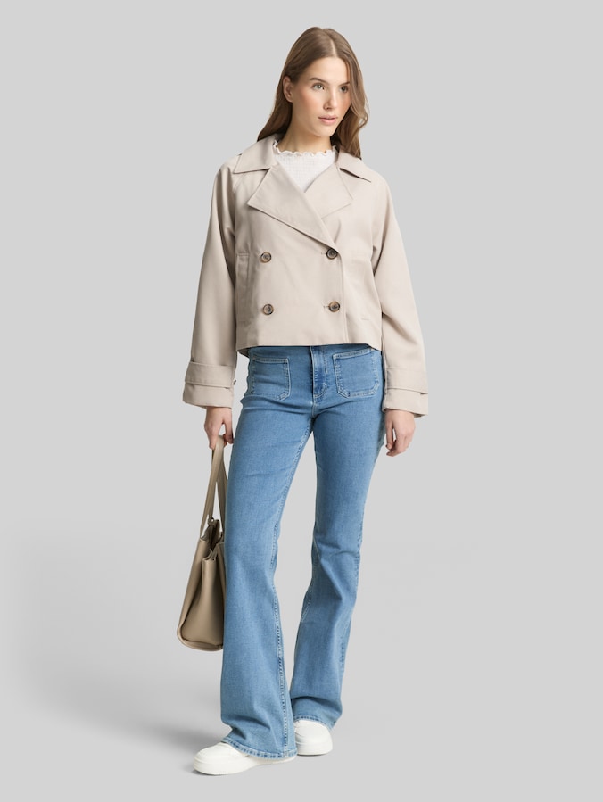 Loose Fit Trenchcoat von Denim Female, cloud grey
