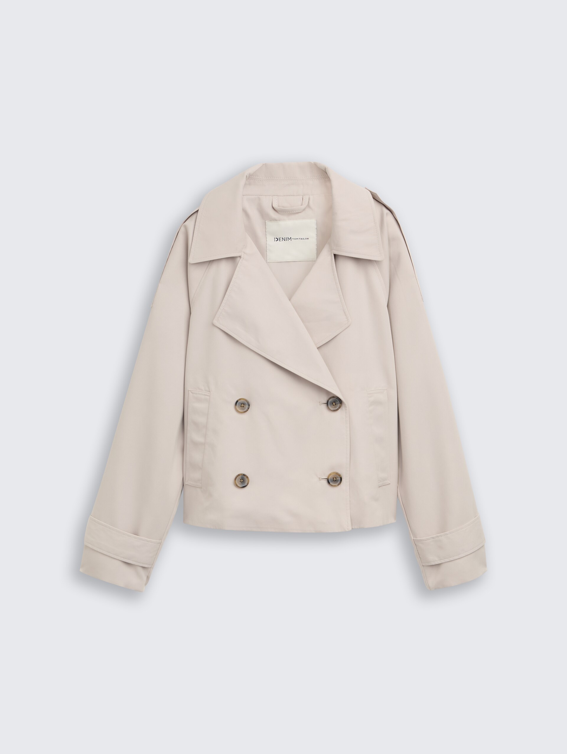 Loose fit trenchcoat - cloud grey - Product vooraanzicht