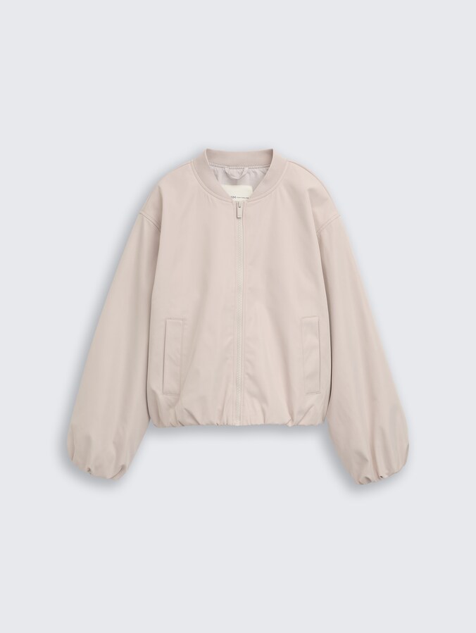 Bomberjack van waterafstotend materiaal door Denim Female, cloud grey