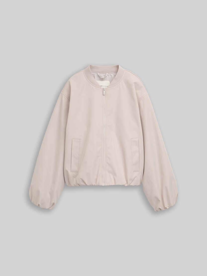 Bomber jacket made from water-repellent fabric by Denim Female, cloud grey