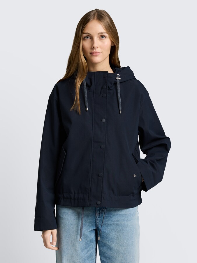 Ultralight Short Parka aus wasserabweisendem Material von Denim Female, sky captain blue
