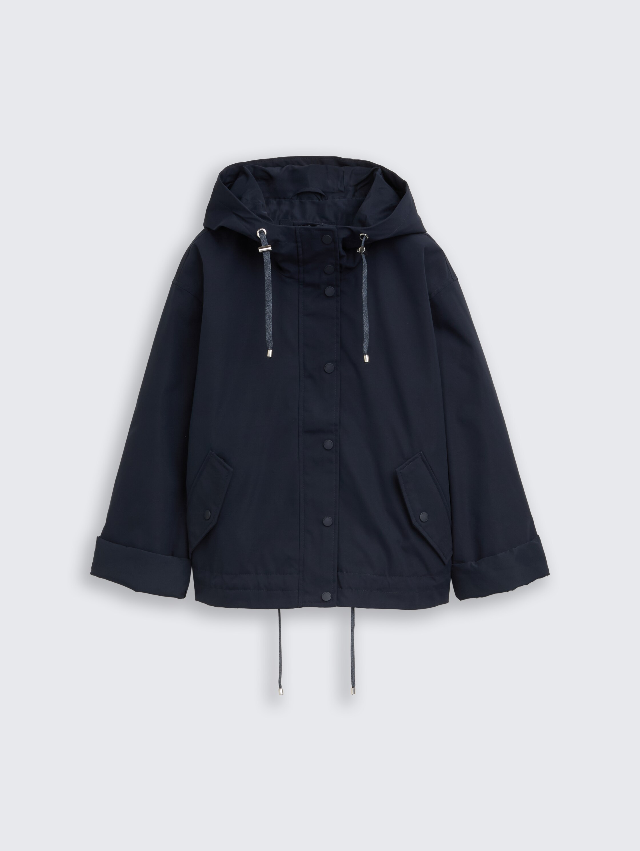 Ultralichte korte parka van waterafstotend materiaal - sky_captain_blue_1 - 