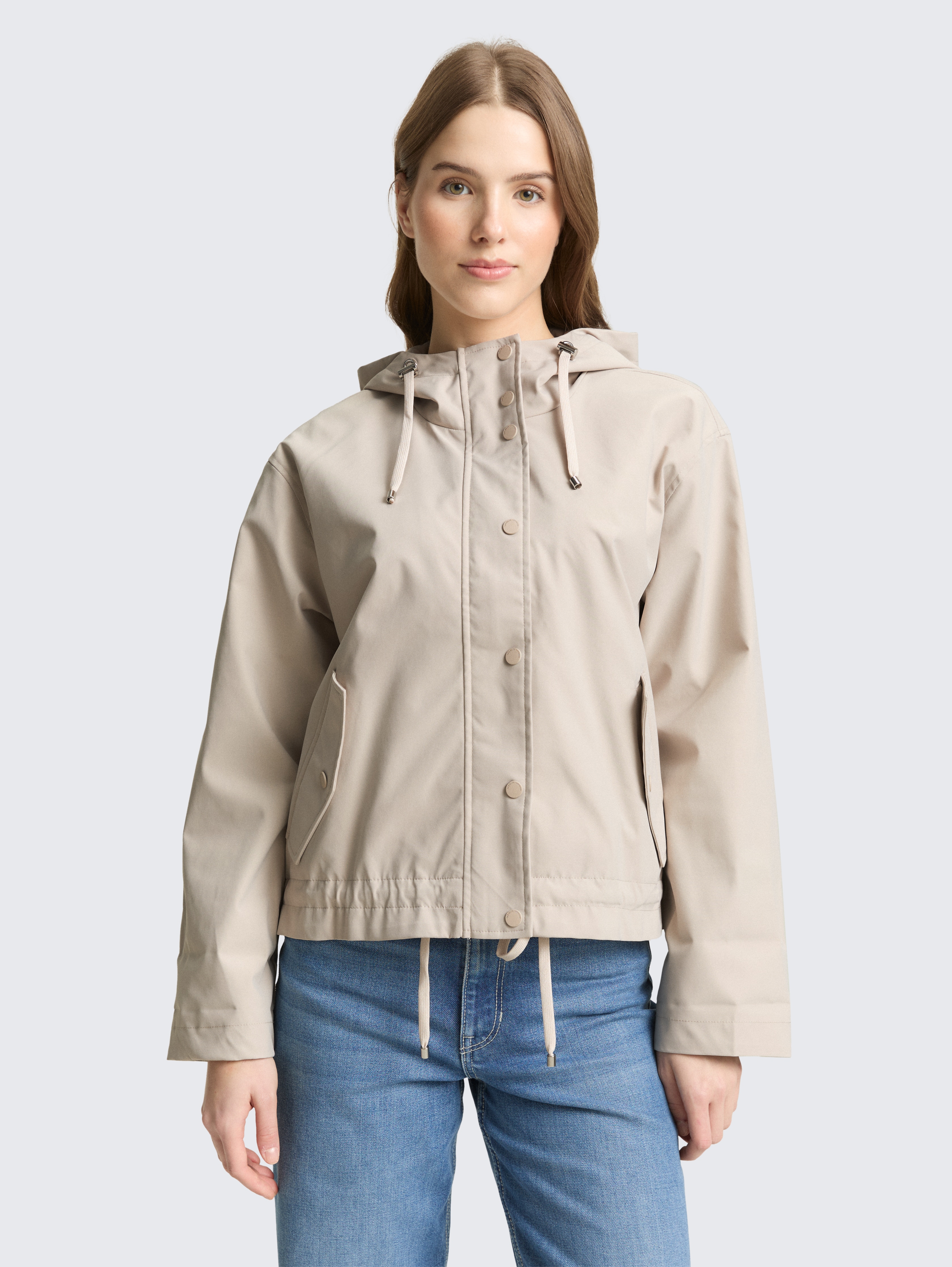 Ultralight Short Parka aus wasserabweisendem Material von Denim Female, cloud grey