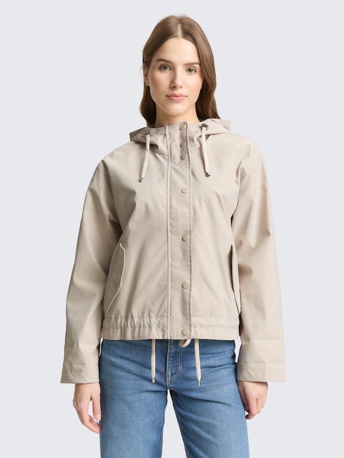 Ultralight Short Parka aus wasserabweisendem Material von Denim Female, cloud grey