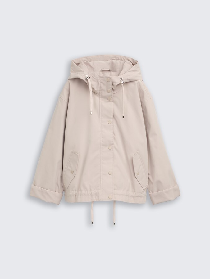 Ultralight Short Parka aus wasserabweisendem Material von Denim Female, cloud grey