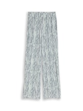 Ausgewählt, Crinkle Wide Leg Hose mit Schlangenprint von Tom Tailor, grau