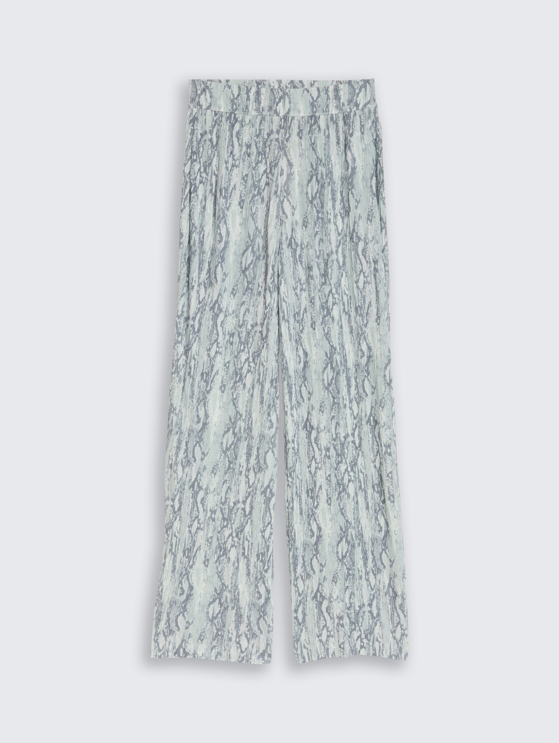 Crinkle Wide Leg Hose mit Schlangenprint - faded snake print - Vorder-Produkt-Ansicht