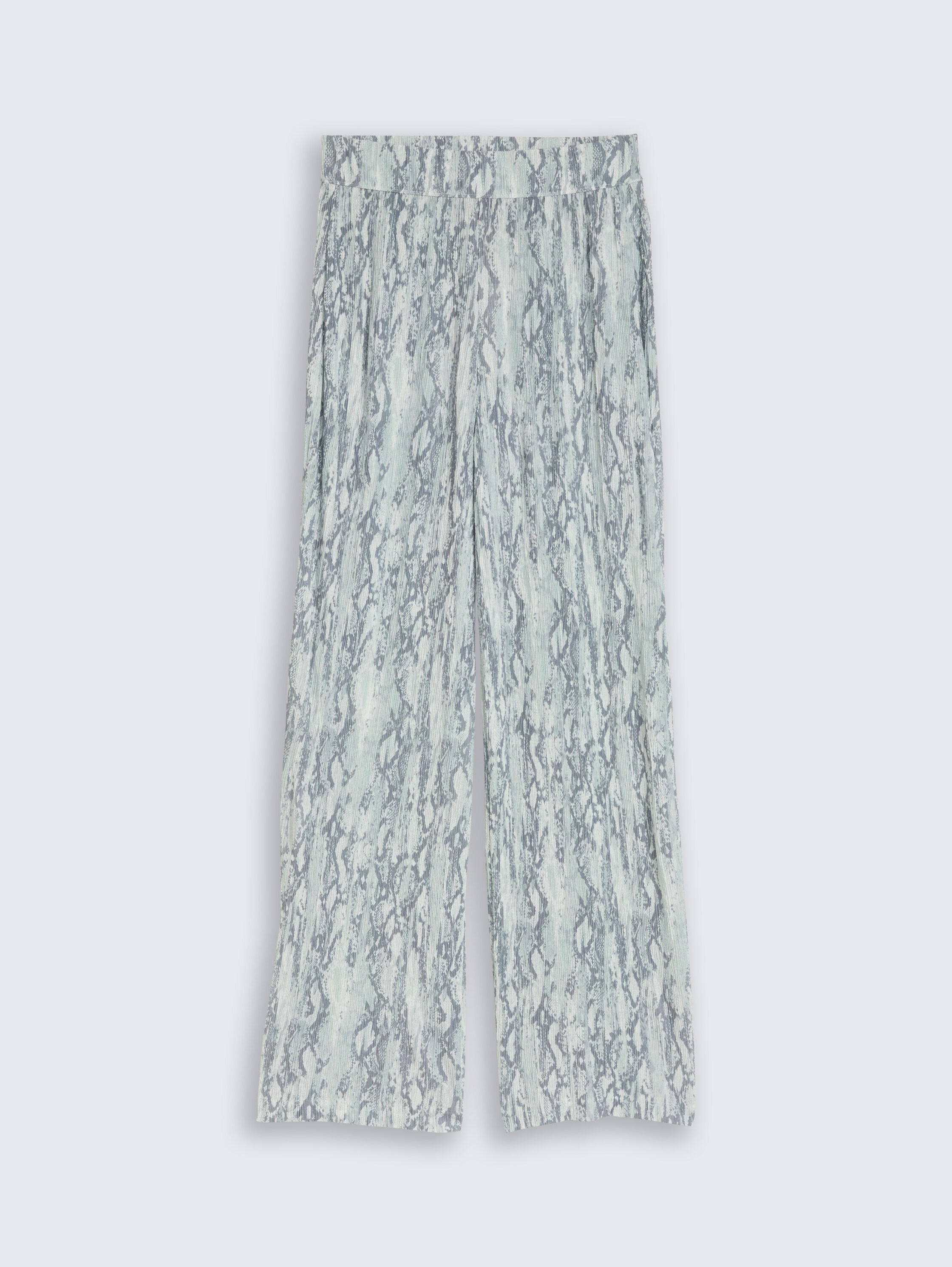 Crinkle wijde broek met slangenprint - faded_snake_print - 