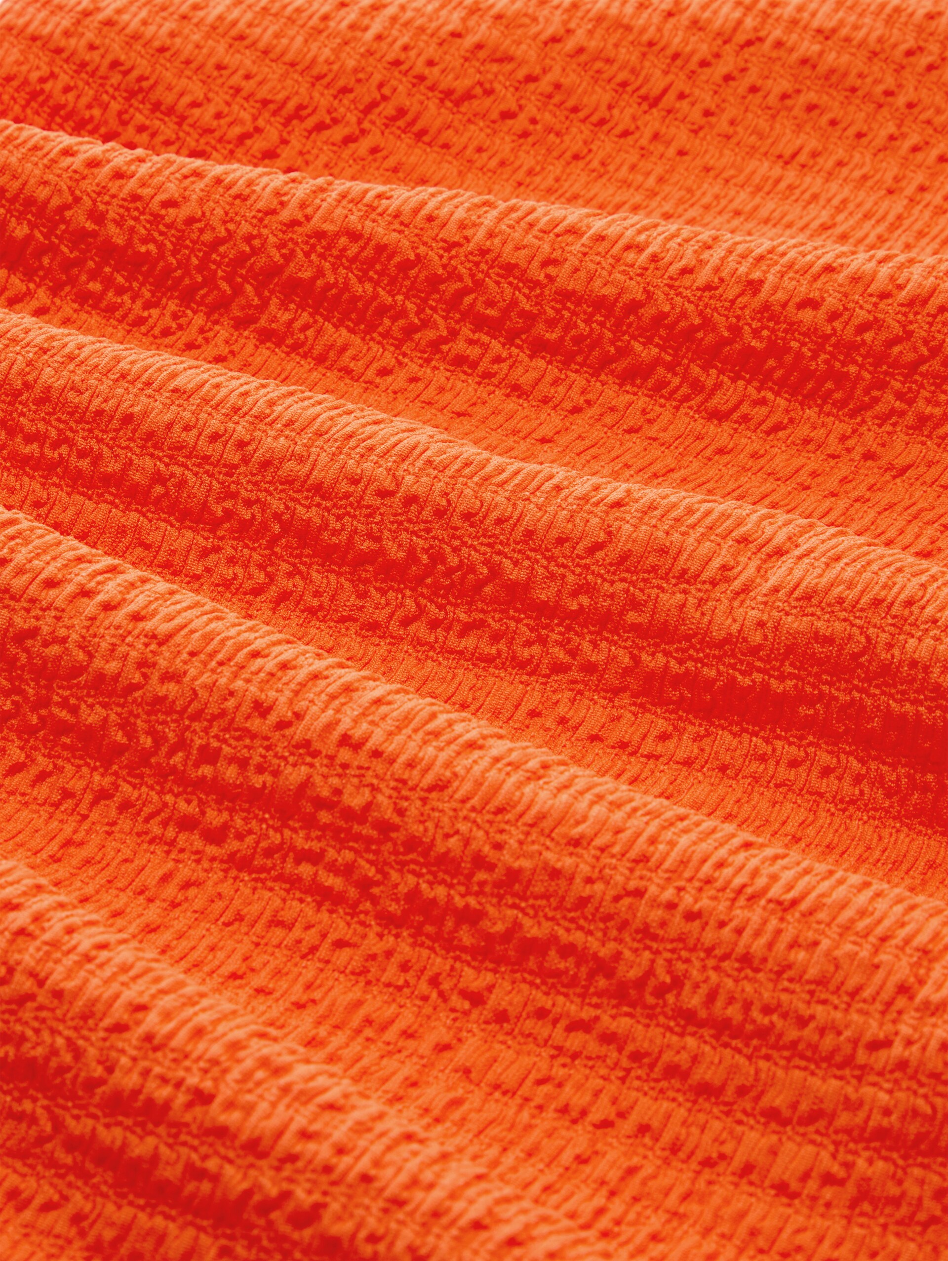 Crinkle Wide Leg Hose - Fiery Orange - Material-Ansicht