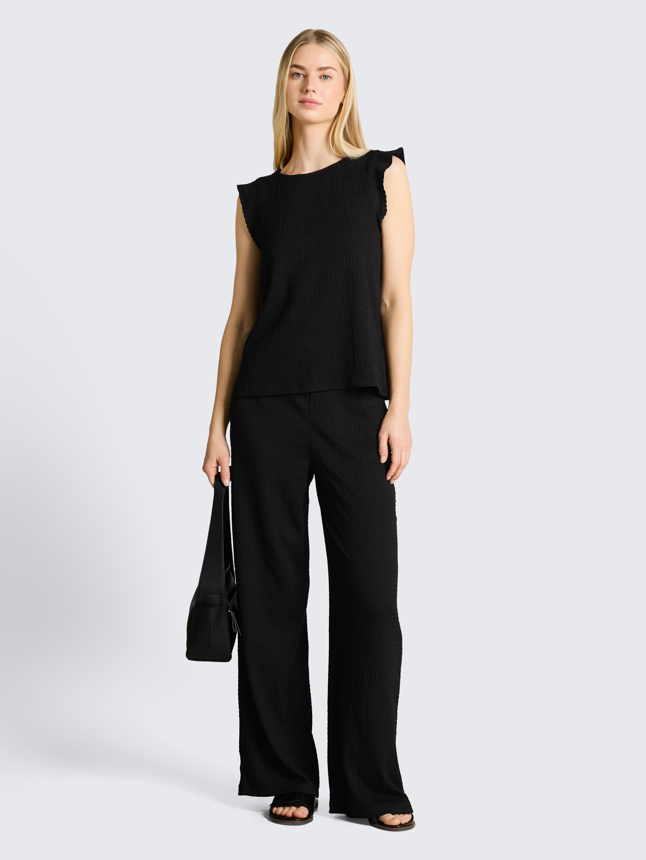 Crinkle Wide Leg Hose - deep_black_1 - 