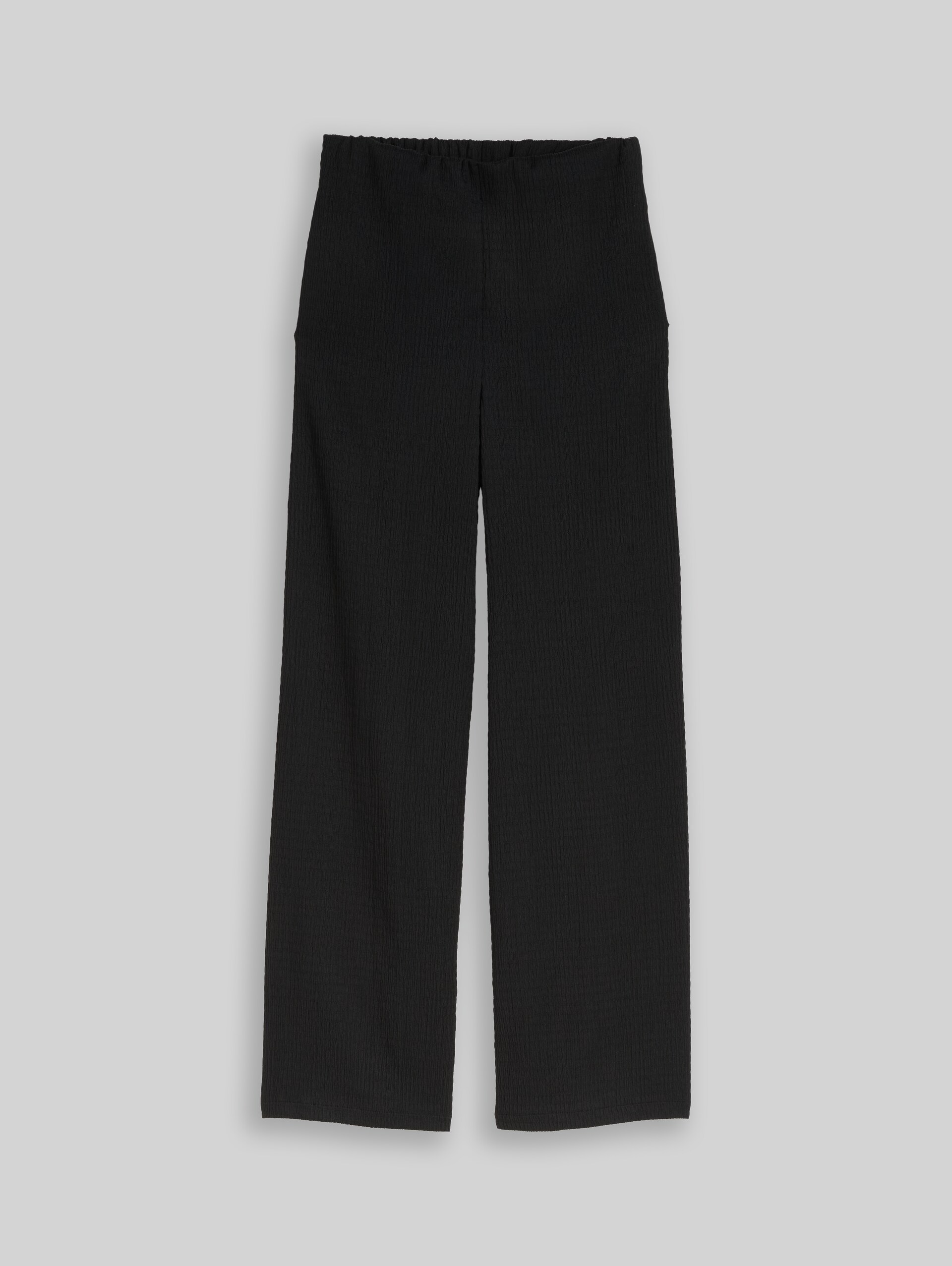 Pantalon large froissé - deep black - Vue de face du produit