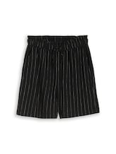 Nicht ausgewählt, Loose Fit Shorts mit Leinenanteil von Tom Tailor, schwarz