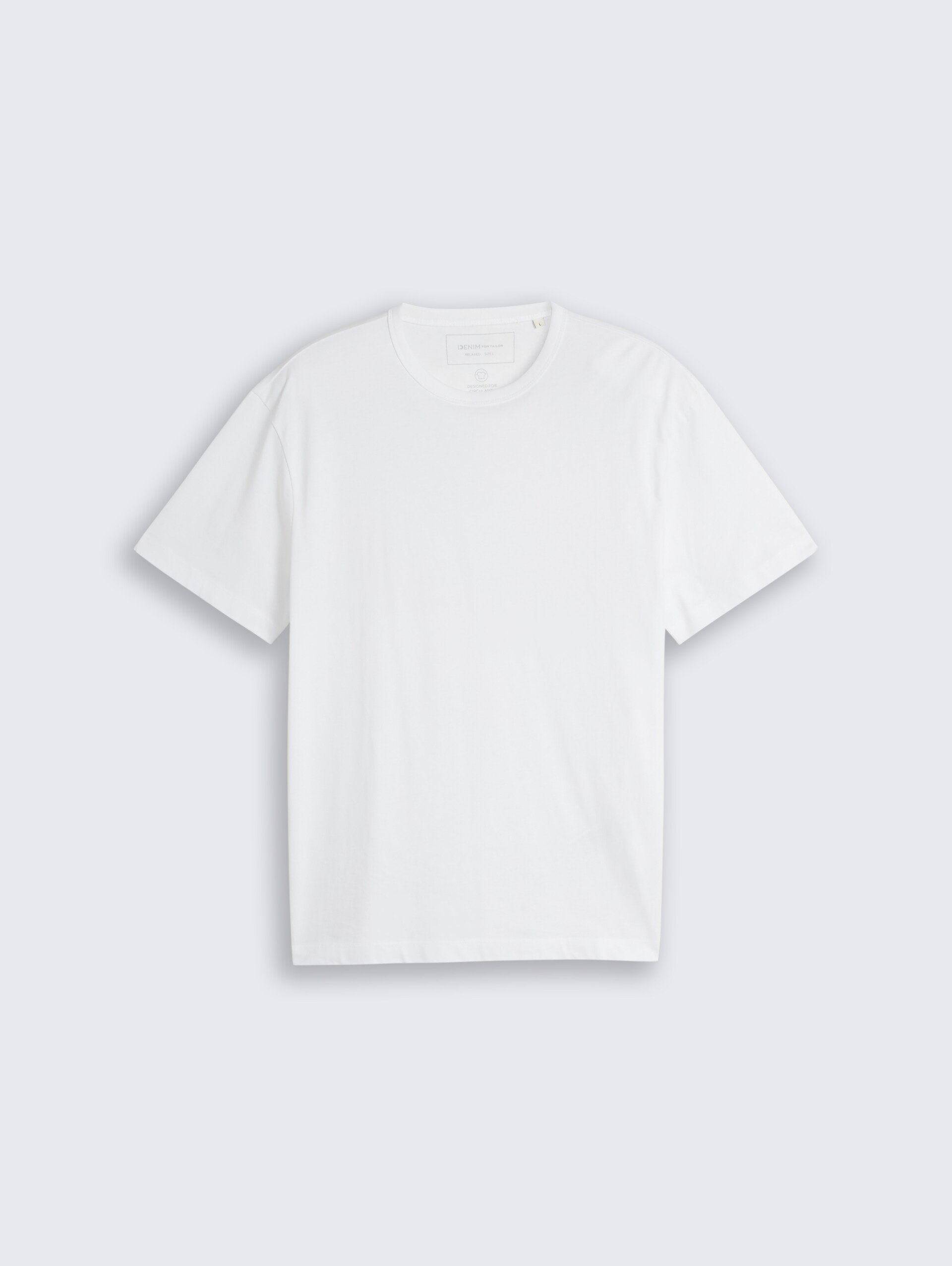Relaxed fit T-shirt van katoen - White - Product vooraanzicht