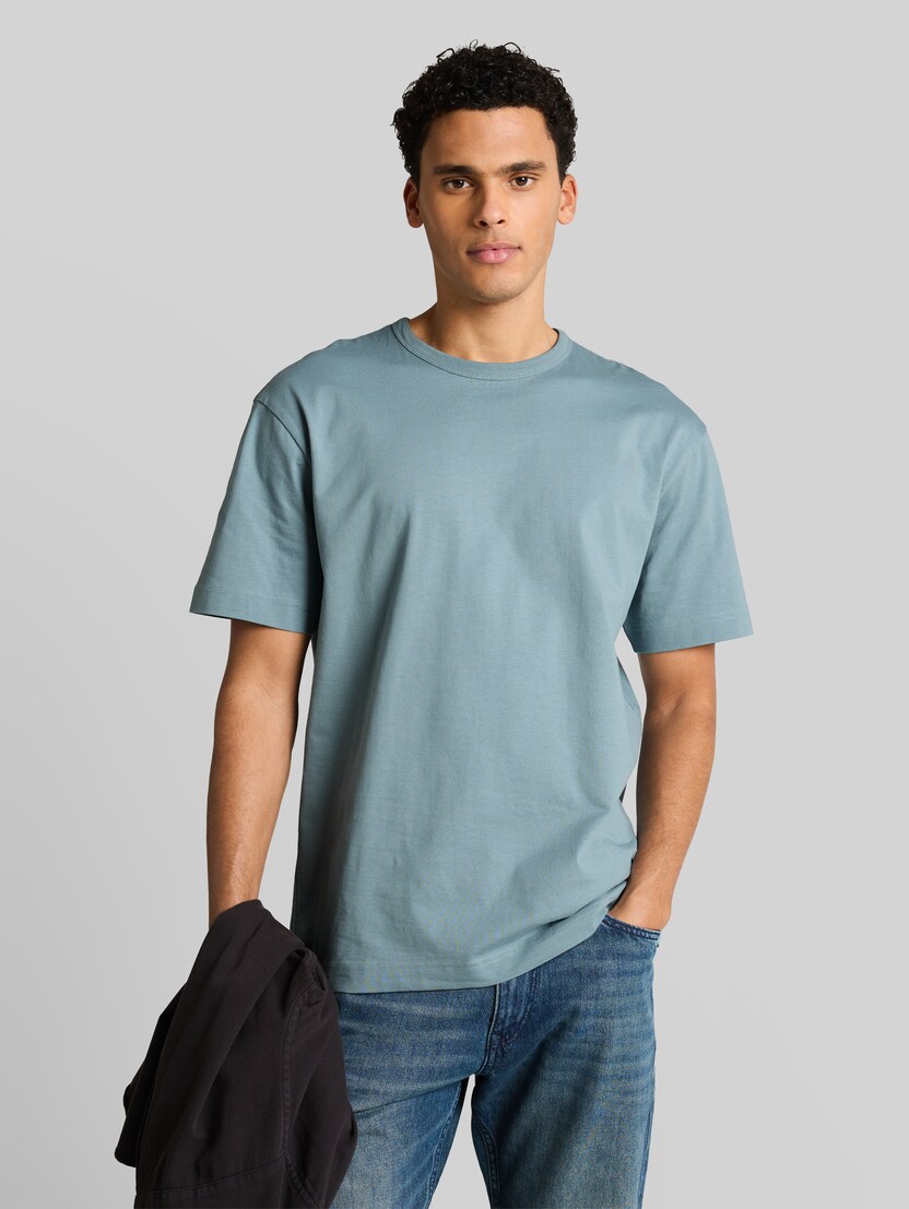 Relaxed Fit T-Shirt aus Baumwolle von Denim Male, citadel blue
