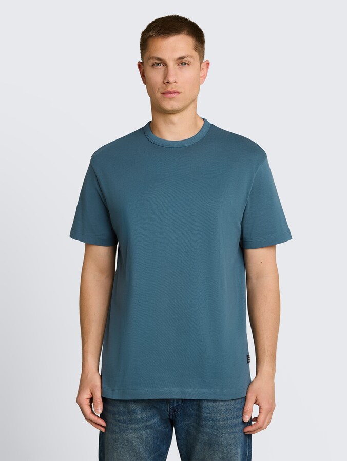 Relaxed Fit T-Shirt aus Baumwolle von Denim Male, tide petrol