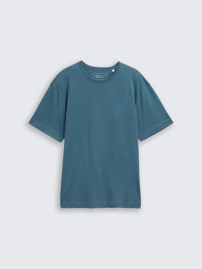 Relaxed Fit T-Shirt aus Baumwolle von Denim Male, tide petrol