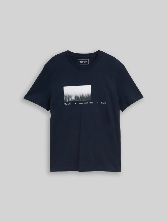 T-Shirt mit Fotoprint von Denim Male, sky captain blue