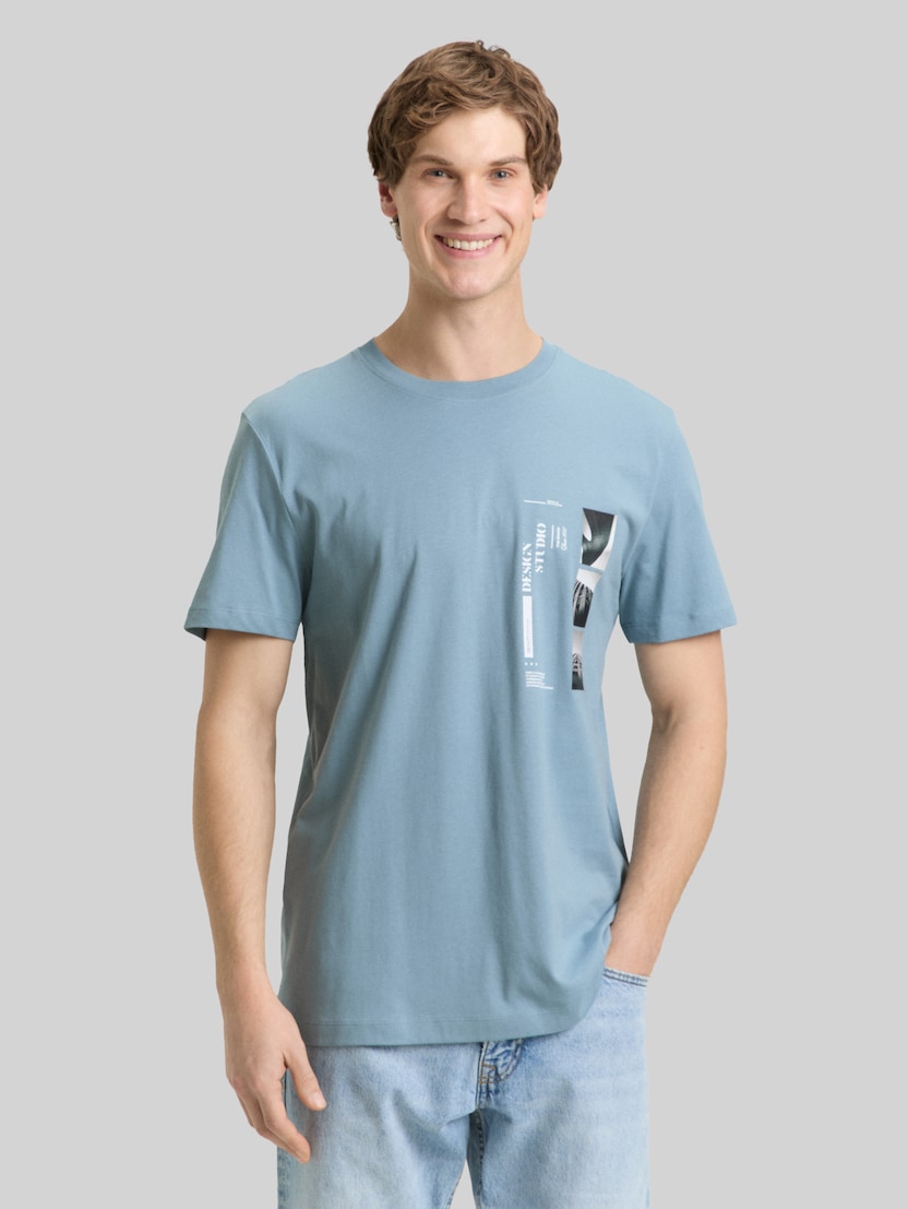 T-Shirt mit Fotoprint von Denim Male, citadel blue
