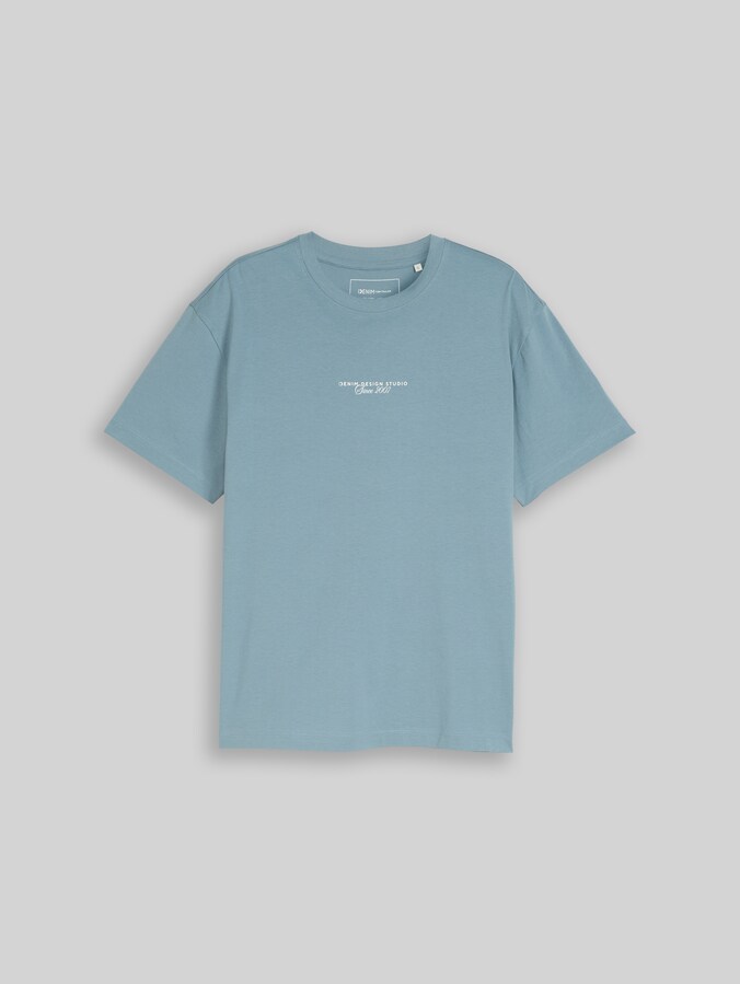 Relaxed Fit T-Shirt mit Rückenprint von Denim Male, citadel blue