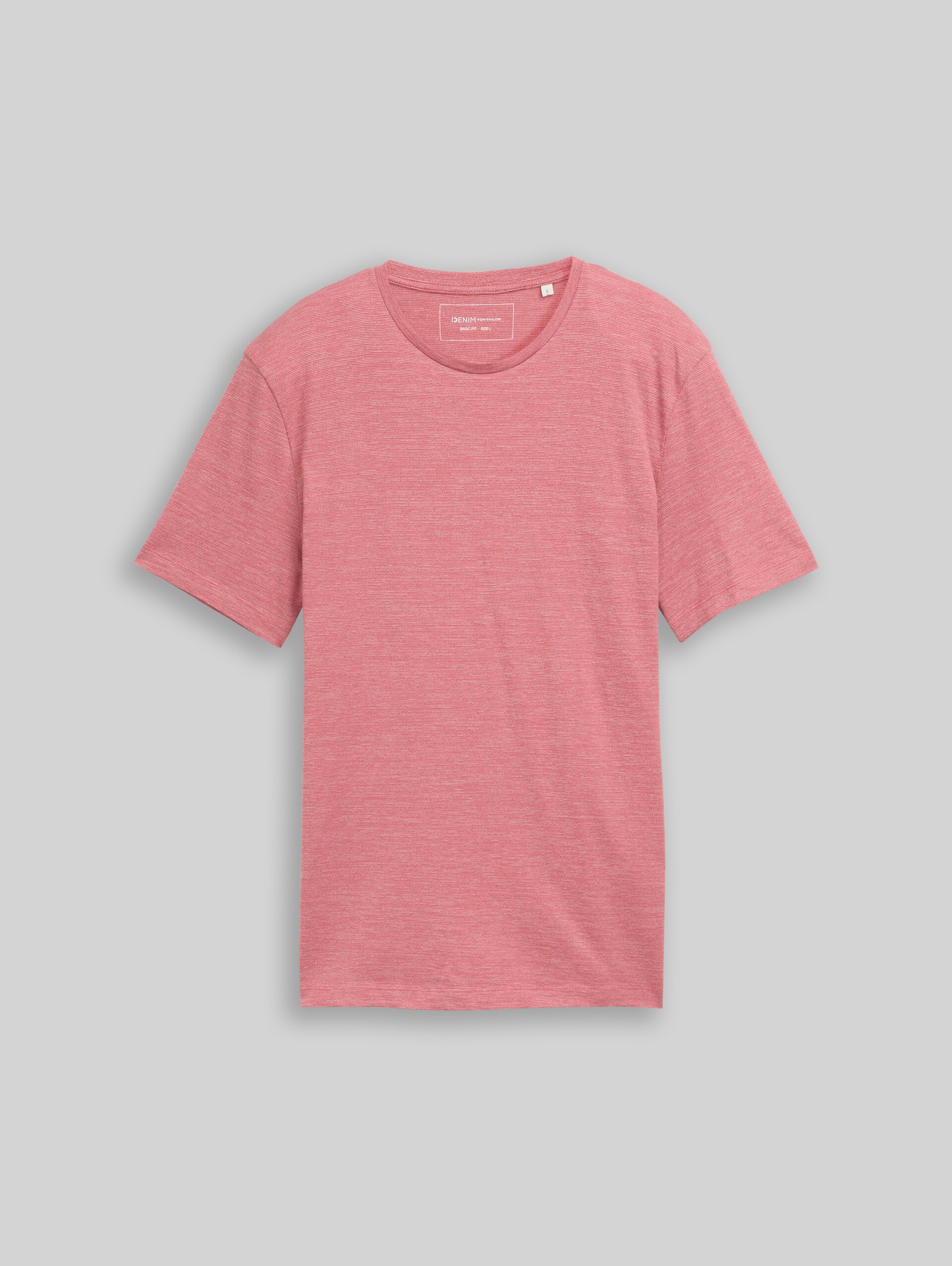 T-shirt in melange look - baroque rose melange - Front product view