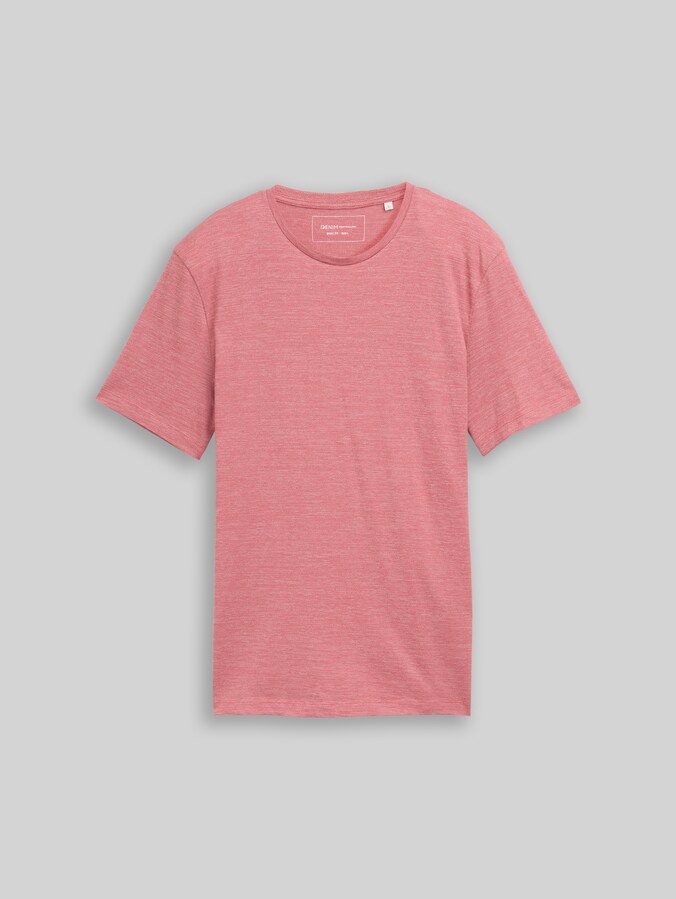 T-Shirt in Melange-Optik von Denim Male, baroque rose melange