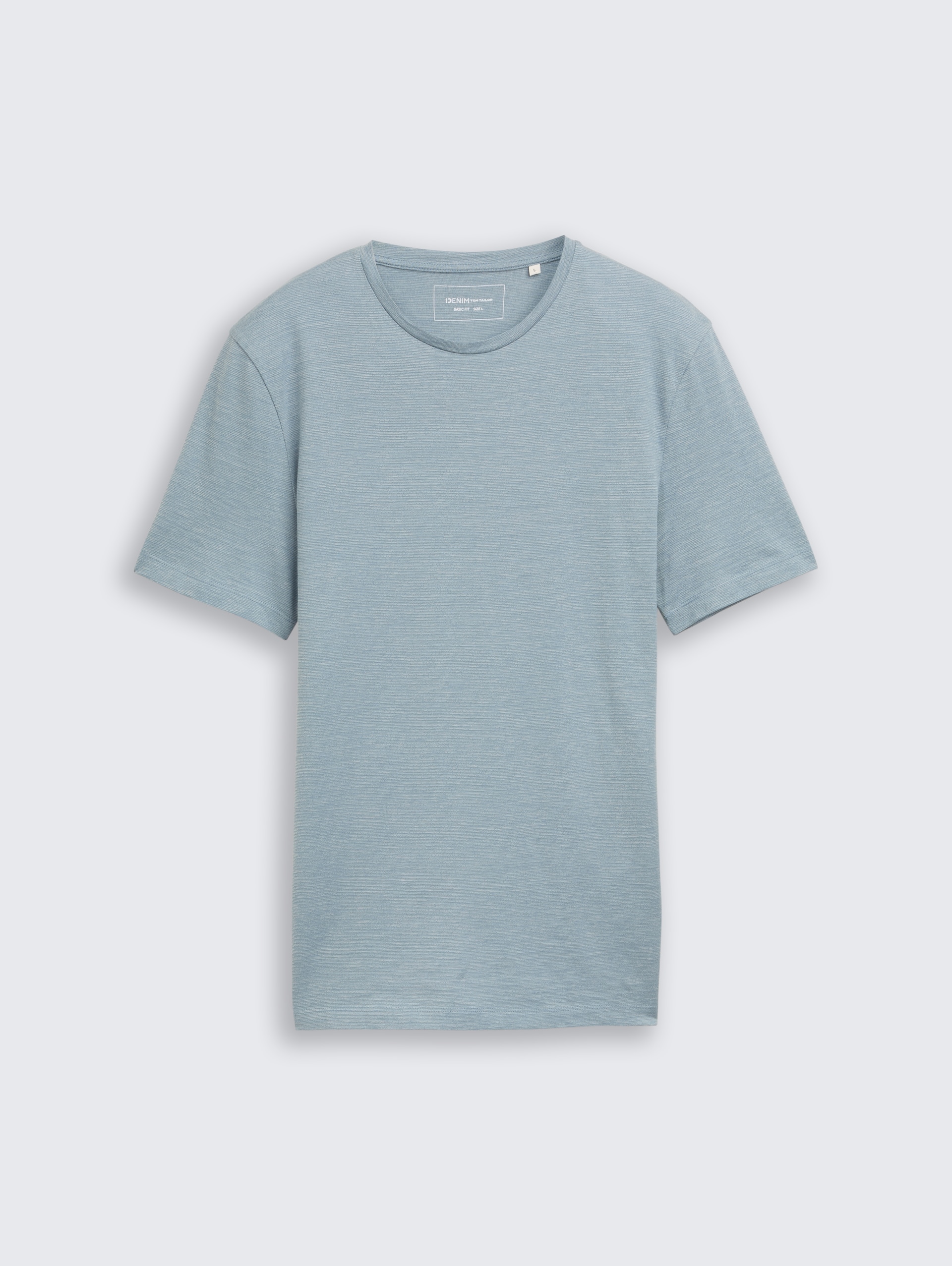 T-Shirt in Melange-Optik - citadel blue melange - Vorder-Produkt-Ansicht