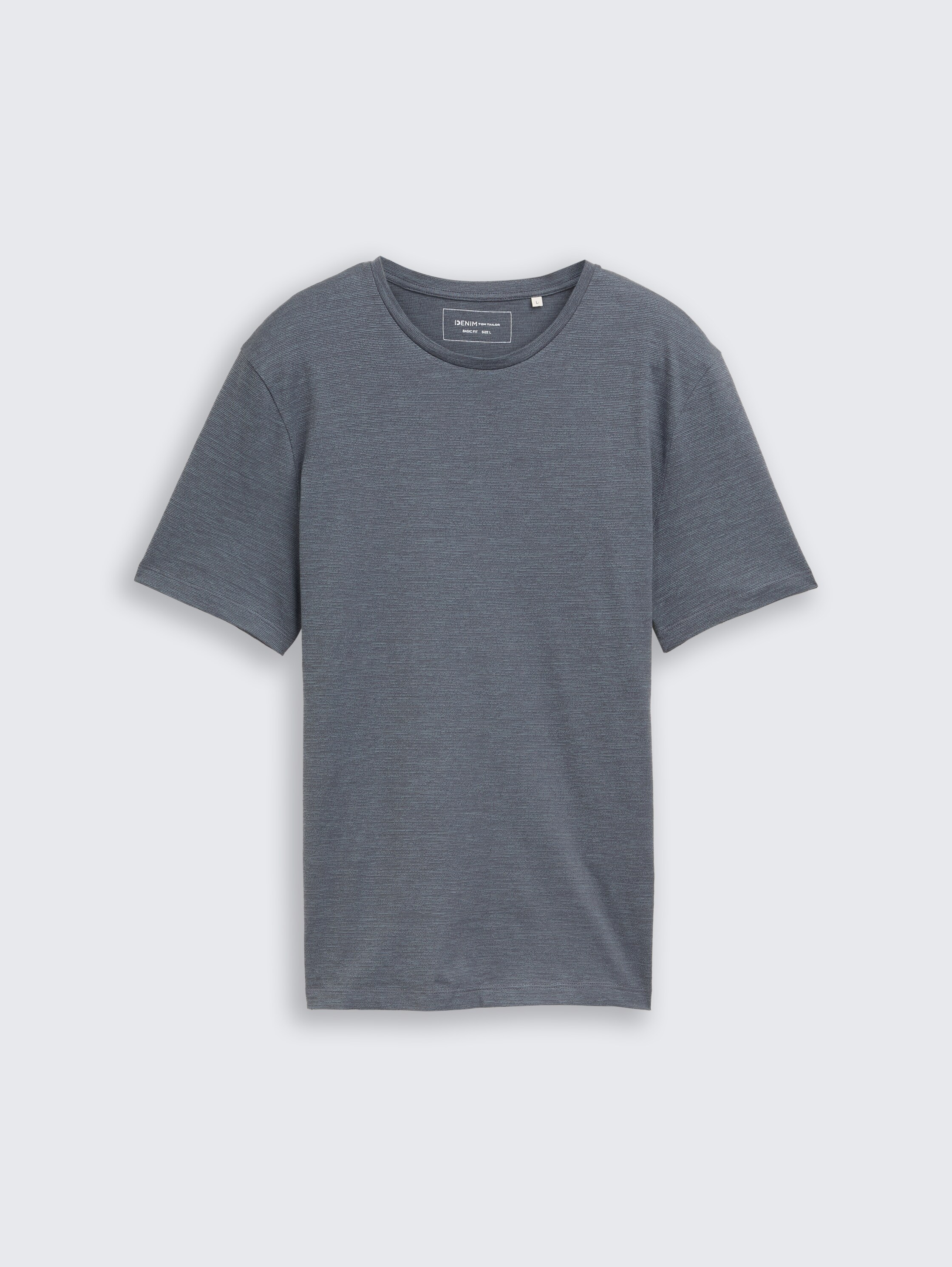 T-shirt in gemêleerde look - urban medium grey melange - Product vooraanzicht