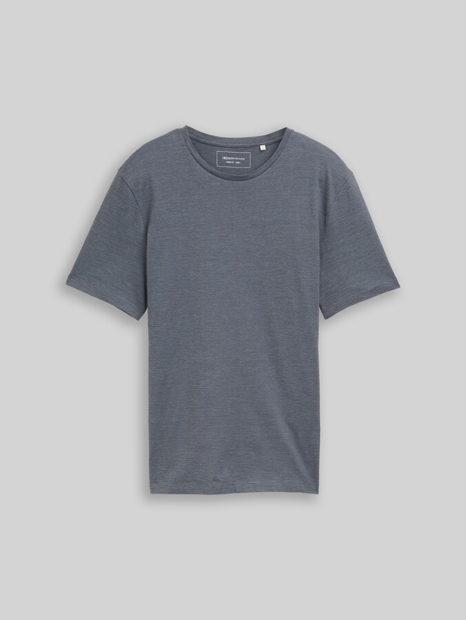 T-Shirt in Melange-Optik von Denim Male, urban medium grey melange