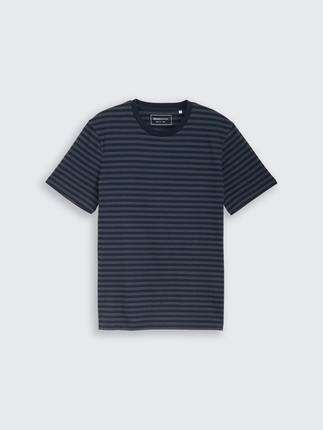 T-Shirt mit Streifenmuster - navy grey yd stripe - Vorder-Produkt-Ansicht