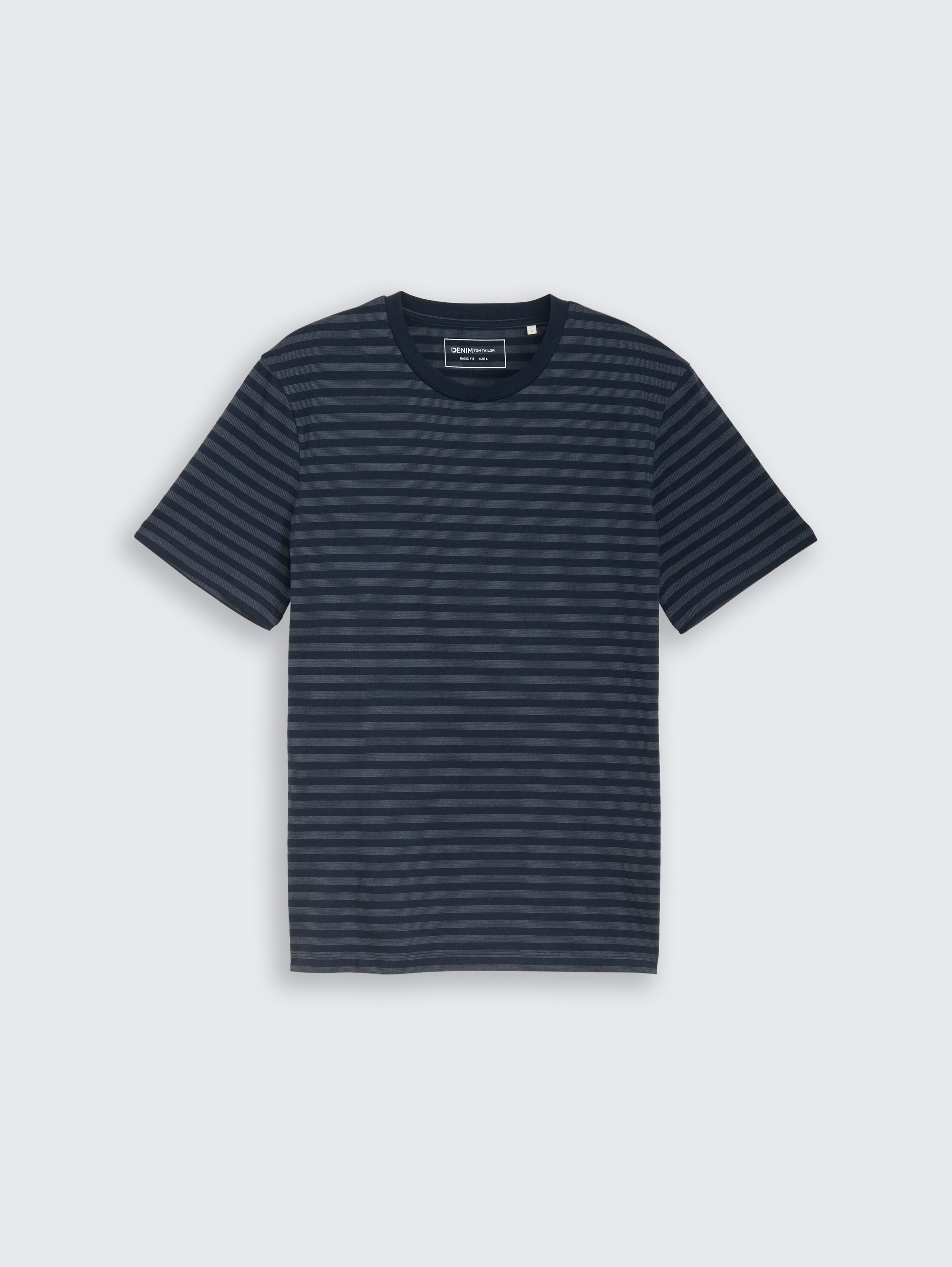 T-Shirt mit Streifenmuster - navy grey yd stripe - Vorder-Produkt-Ansicht
