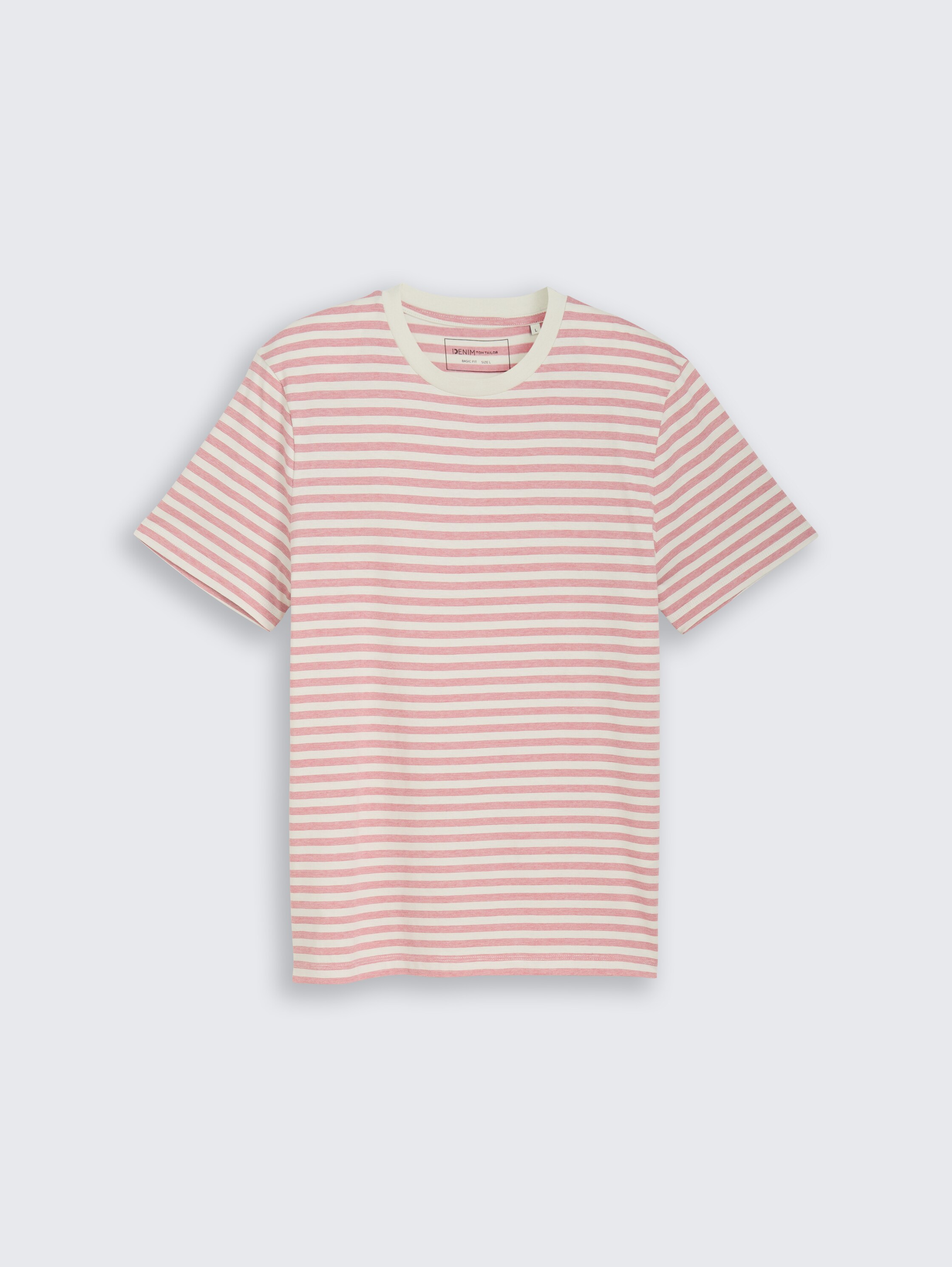 T-Shirt mit Streifenmuster - rose white yd stripe - Vorder-Produkt-Ansicht