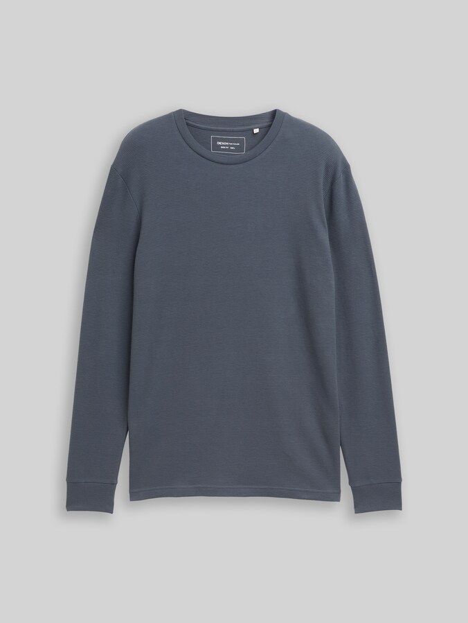 Langarmshirt aus Baumwolle von Denim Male, urban medium grey