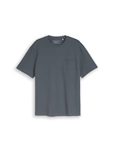 Sélectionné, T-shirt coupe décontractée avec poche poitrine par Tom Tailor, gris