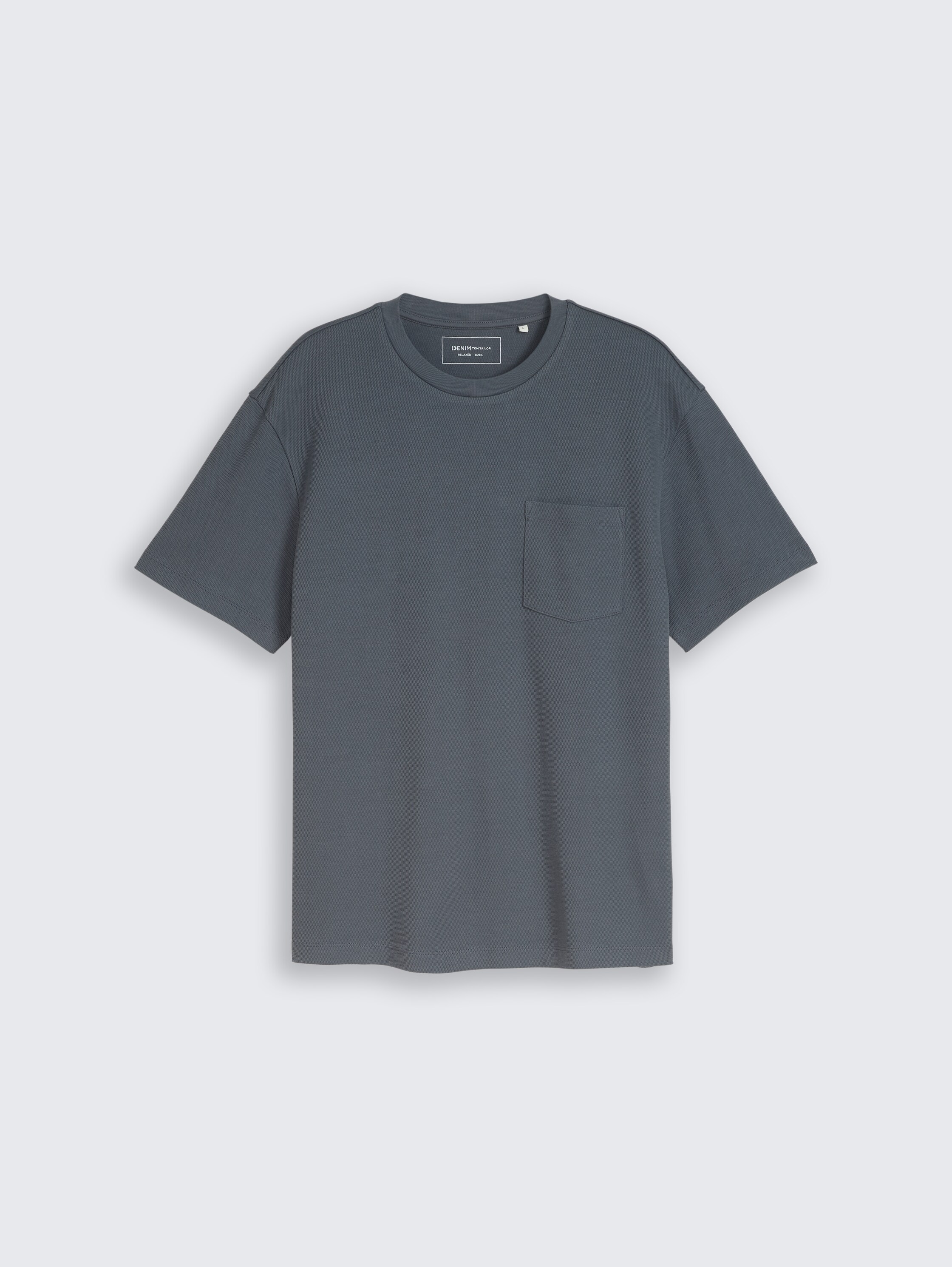 T-shirt coupe décontractée avec poche poitrine - urban medium grey - Vue de face du produit