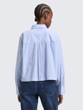 Chemise ample en coton - blue white strripe - Découpe Vue arrière du modèle