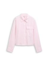 Ausgewählt, Boxy Fit Hemdbluse aus Baumwolle von Tom Tailor, rosa