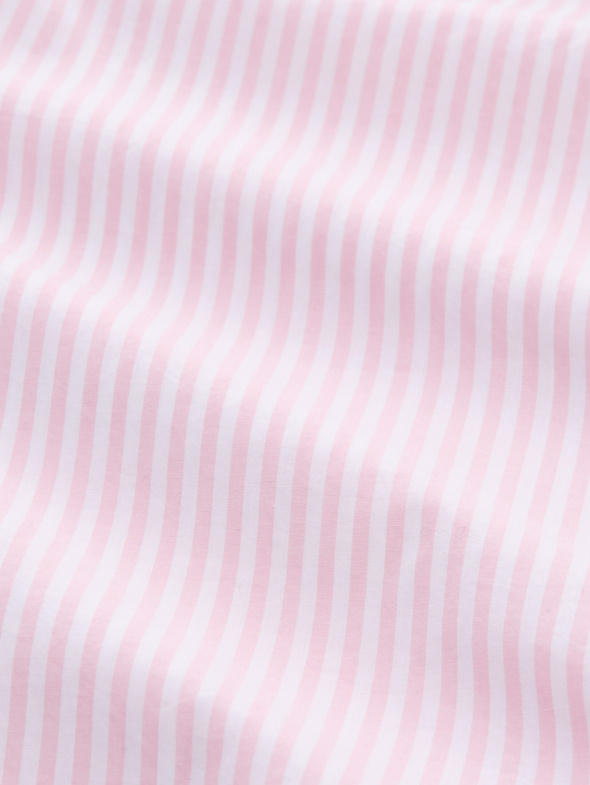 Boxy Fit Hemdbluse aus Baumwolle - soft mauve white stripe - Material-Ansicht