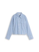 Geselecteerd, Boxy fit overhemdblouse van katoen door Tom Tailor, blauw